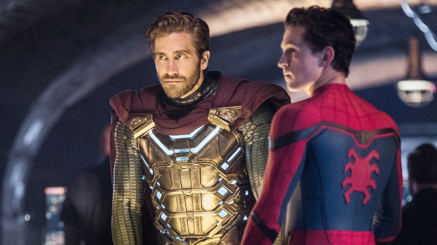 Jake Gyllenhaal und Tom Holland als Mysterio und Spider-Man in "Spider-Man: Far From Home"