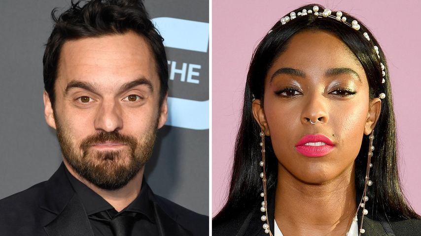 Jake Johnson & Jessica Williams knutschen am Filmset