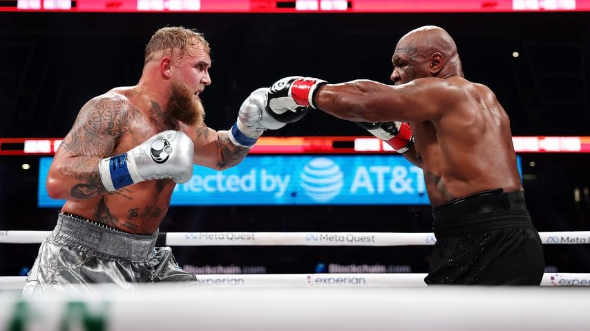 Jake Paul und Mike Tyson im November 2024