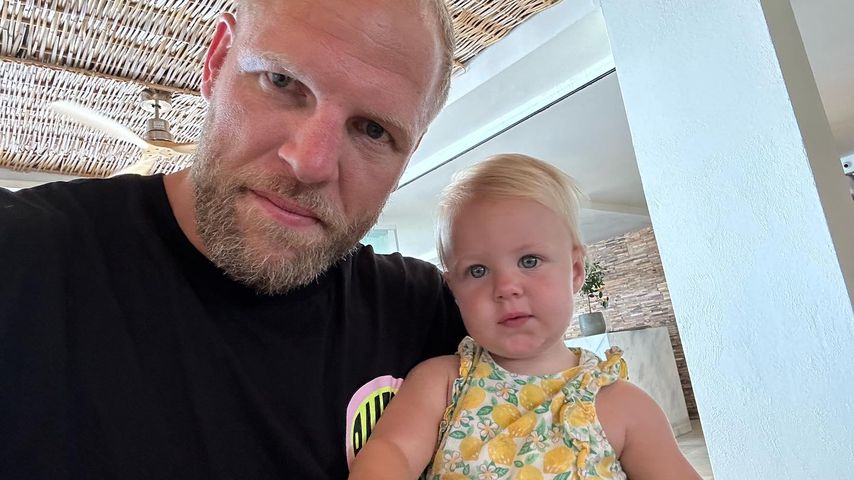 James Haskell mit seiner Tochter Bodhi