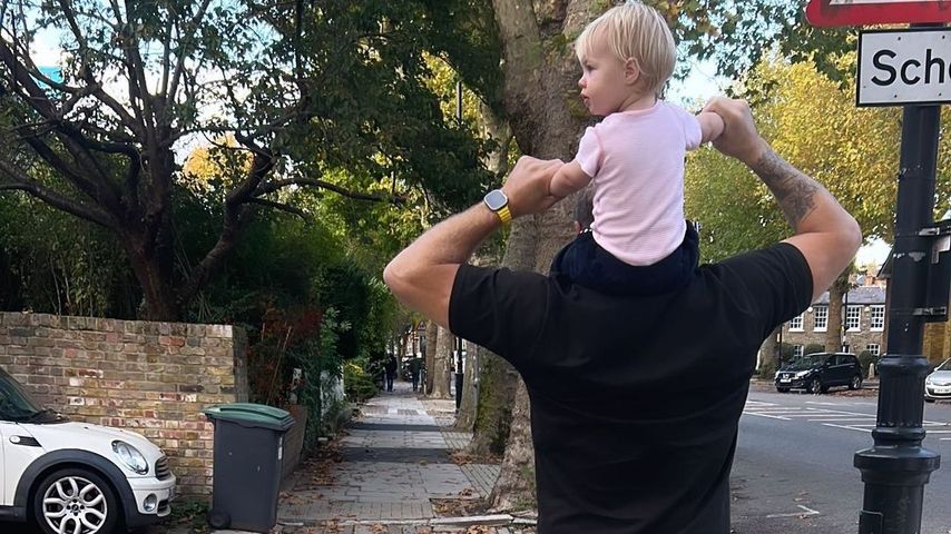 James Haskell mit seiner Tochter