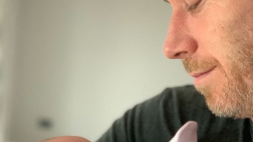 James Jordan mit Tochter Ella im April 2020