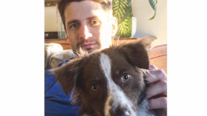 James Lafferty mit Hund Billie