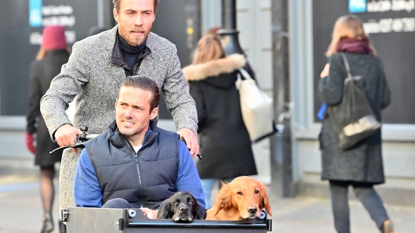 Stark! James Middleton kutschiert Hunde und Schwager mit Rad