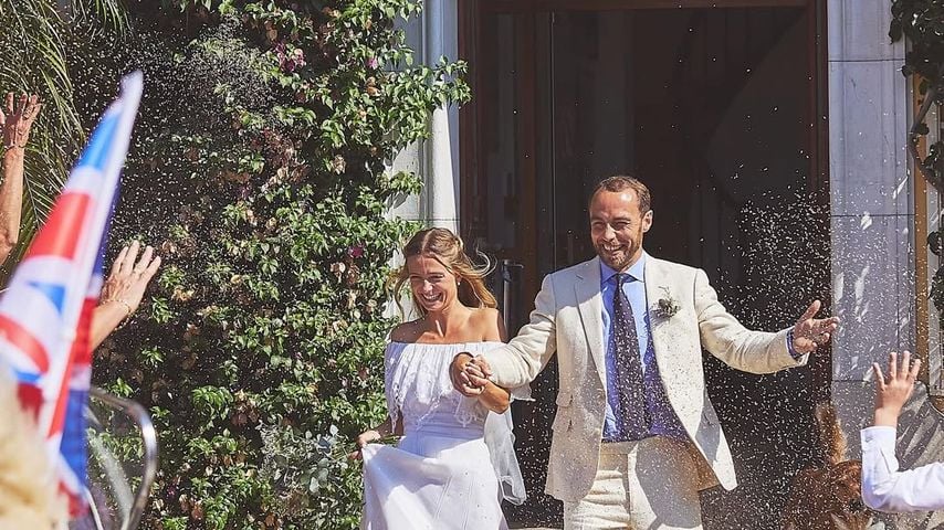 James Middleton und seine Frau Alizée an ihrem Hochzeitstag
