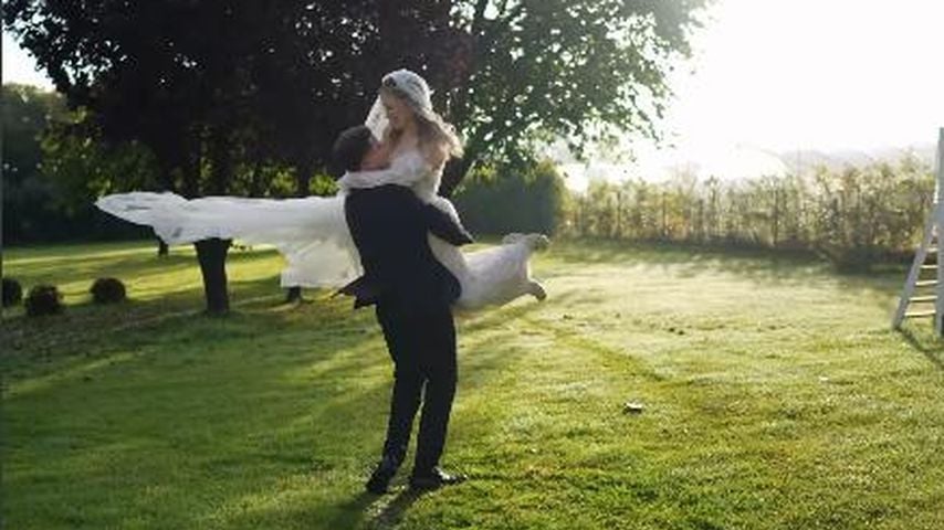Jamie Birrell und Sonny Loops am Tag ihrer Hochzeit