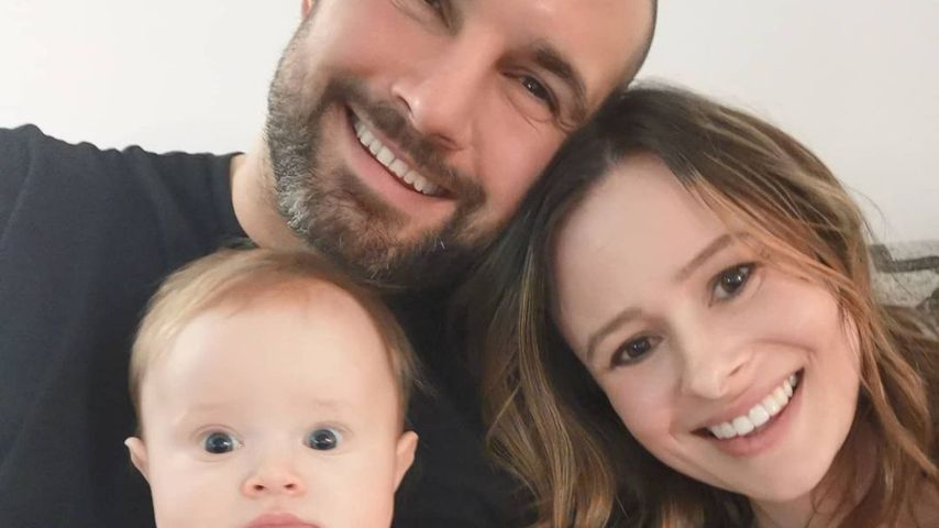 Jamie Jewitt, Camilla Thurlow und ihre Tochter Nell im Februar 2021