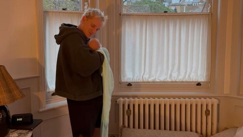 Jamie Laing mit seinem Baby
