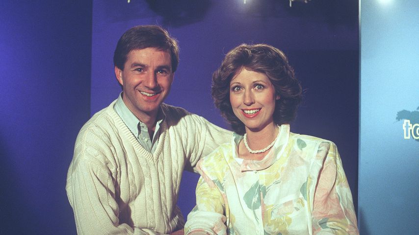 Jan Hofer und seine "Tagesschau"-Kollegin Daniela Witte, 1985