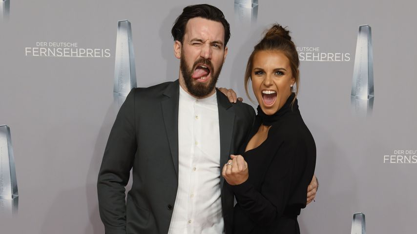 Jan Köppen und Laura Wontorra beim Deutschen Fernsehpreis 2019
