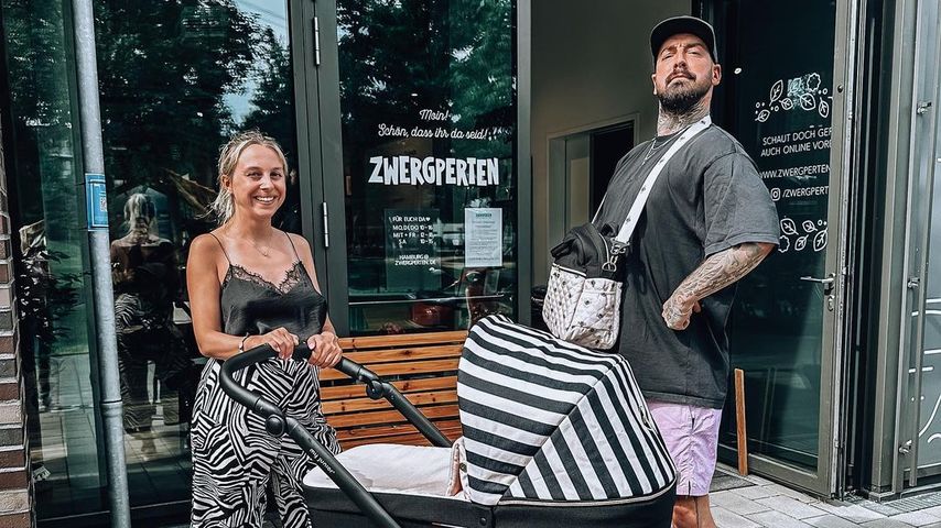 Jan Leyk mit seiner Verlobten Franziska im Juni 2023