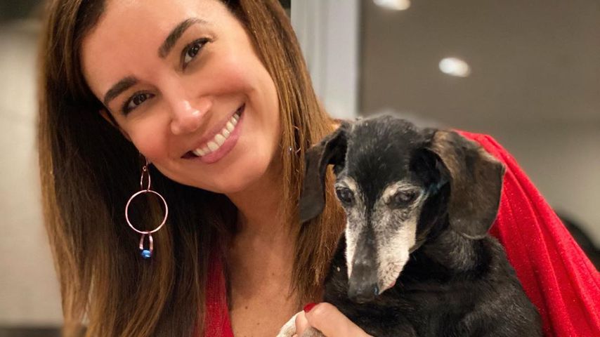 Jana Ina Zarrella mit ihrem Hund Tyson