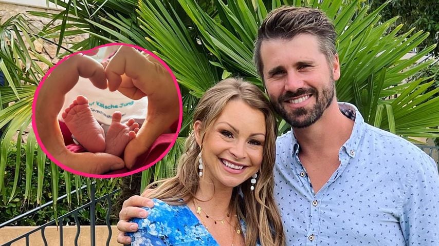 Süßes Bild: Jana und Thore Schölermanns zweites Baby ist da