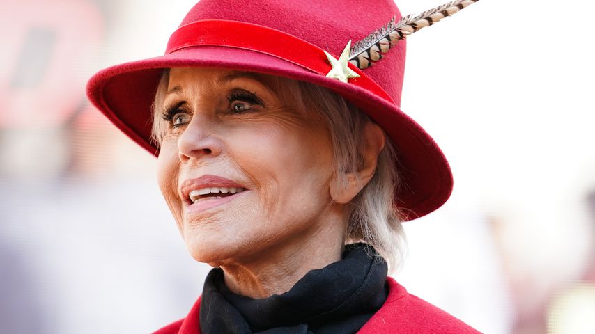 Jane Fonda auf der Fire Drill Friday-Demo in Los Angeles
