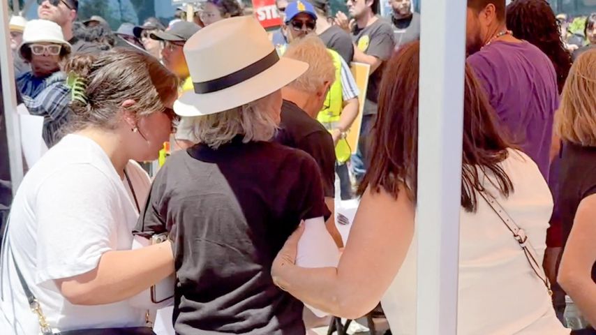 Jane Fonda während des Hollywood-Streiks