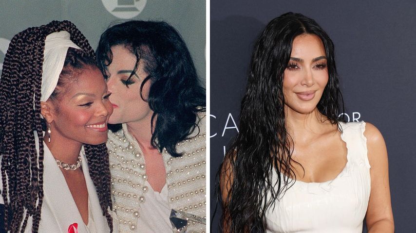 Collage: Janet und Michael Jackson und Kim Kardashian