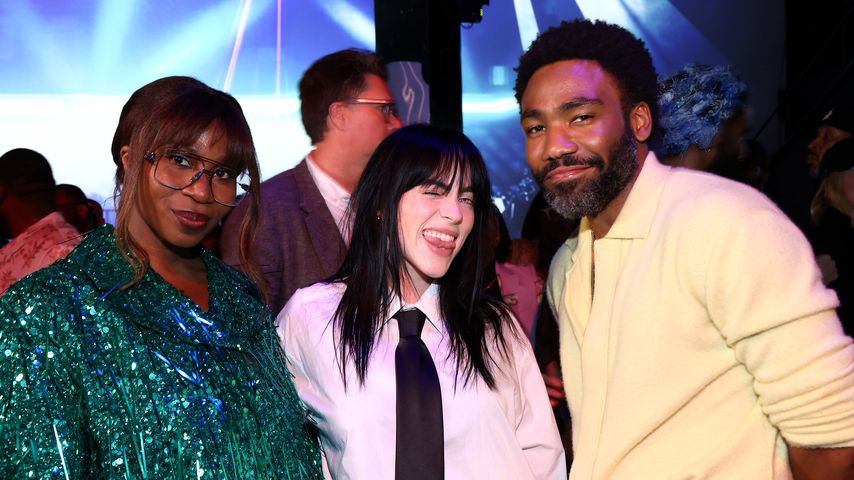 Janine Nabers, Billie Eilish und Donald Glover auf der Premiere von "Bienenschwarm" im März 2023