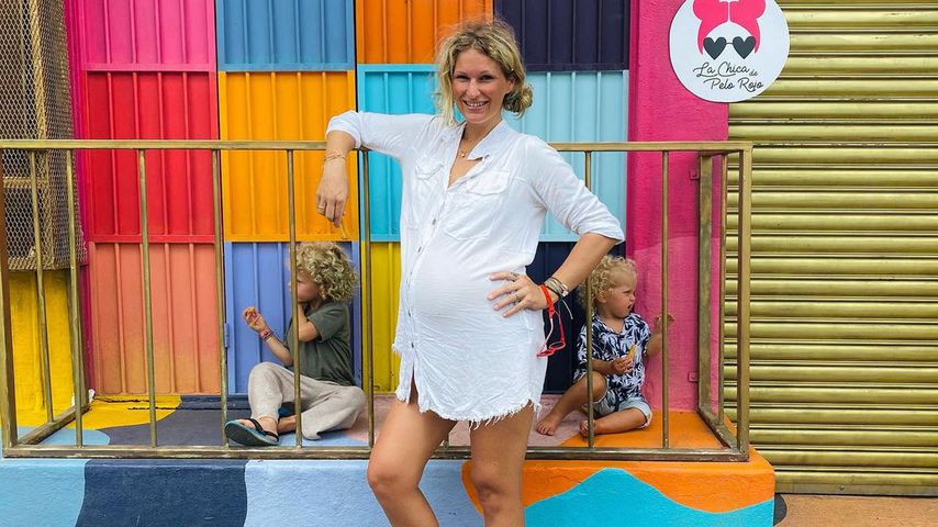Janni Kusmagk mit ihren Kids Emil-Ocean und Yoko