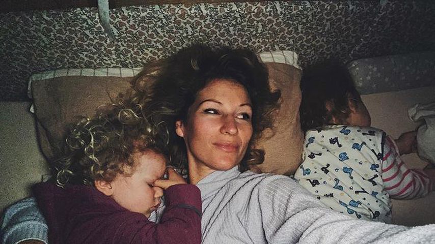 Janni Kusmagk mit ihren zwei Kids Yoko und Emil-Ocean