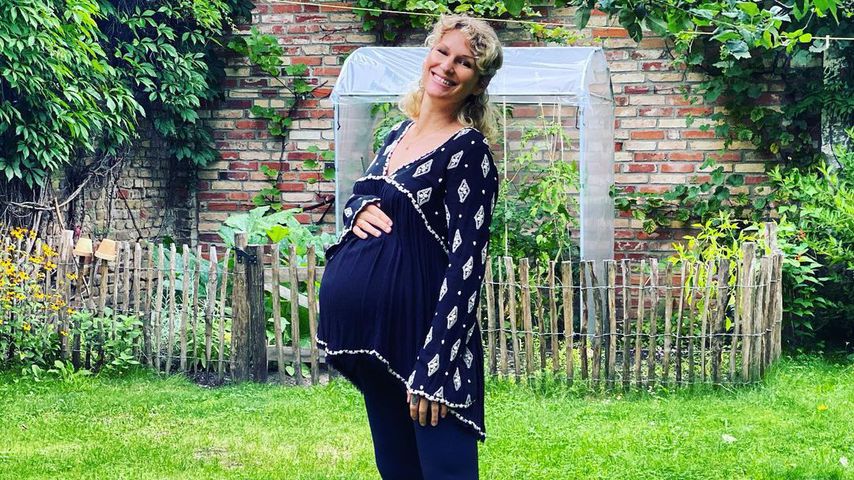 Geht's bald los? Janni Kusmagk in 38. Schwangerschaftswoche