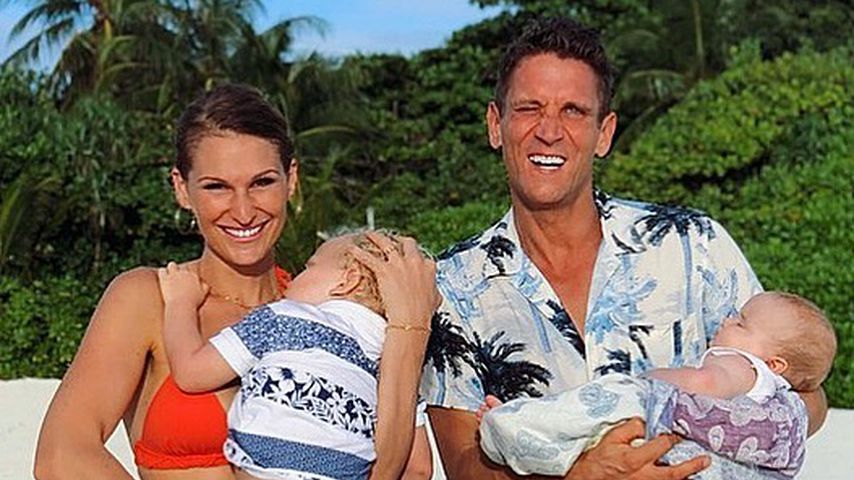 Janni und Peer Kusmagk mit ihren Kindern Emil-Ocean und Yoko