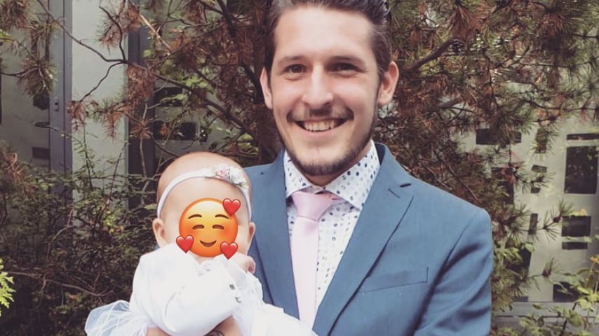Jannik Rubeck mit seiner Tochter, 2020