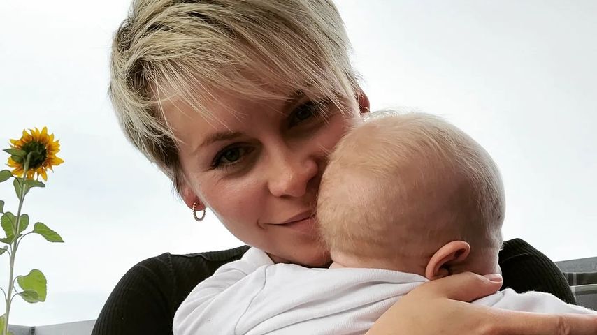 Jasmin Minz mit ihrem Sohn
