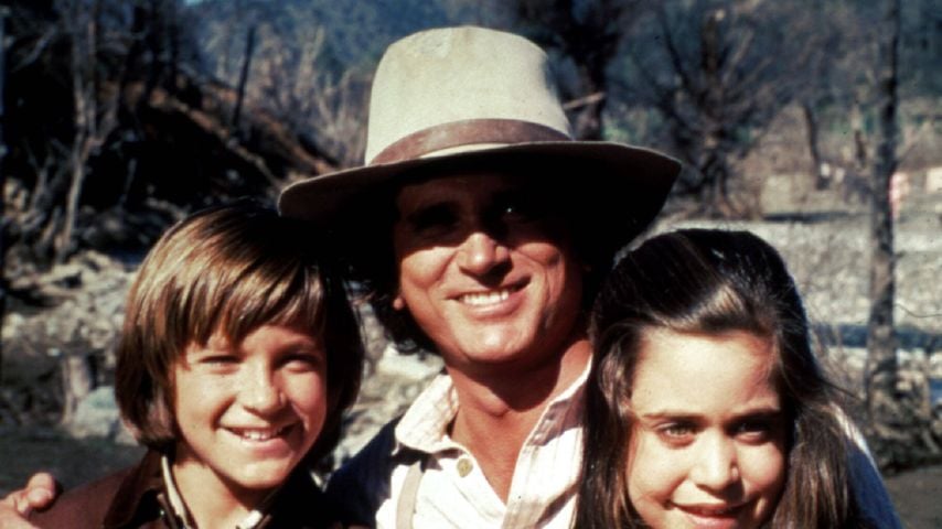 Jason Bateman, Michael Landon und Missy Francis am Set von "Unsere kleine Farm"