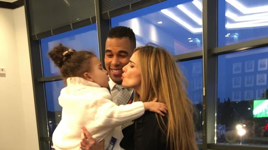 Jason Bell und Nadine Coyle mit ihrer Tochter