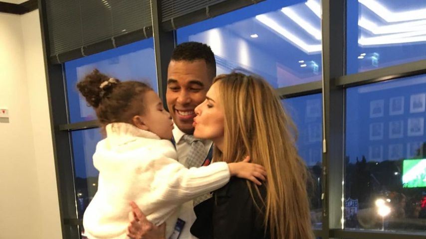 Jason Bell und Nadine Coyle mit ihrer Tochter