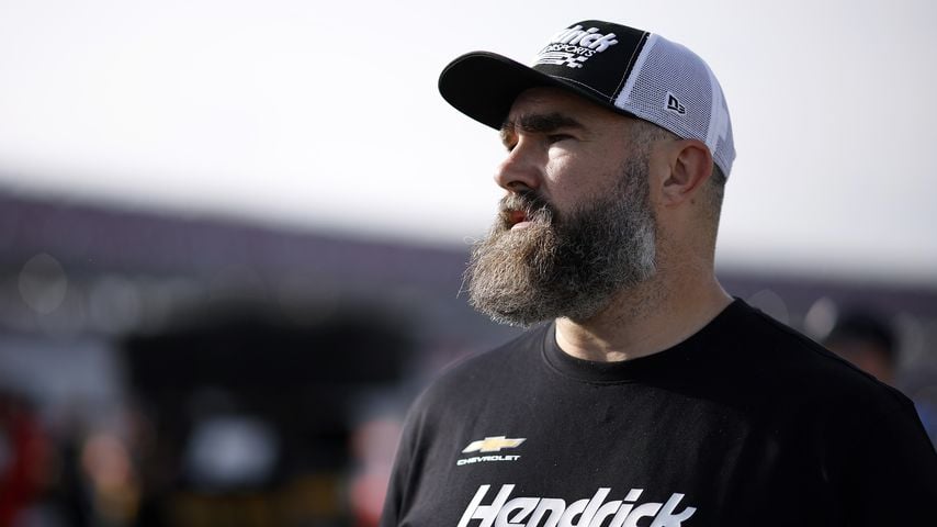 Bei der Qualifikation in Talladega: Jason Kelce auf dem Grid der Ag-Pro 300