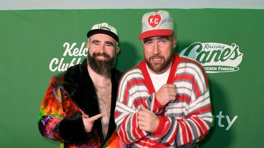 Jason Kelce und Travis Kelce bei der New Heights Party im Thriller Country Club in San Francisco, 04. Februar 2026