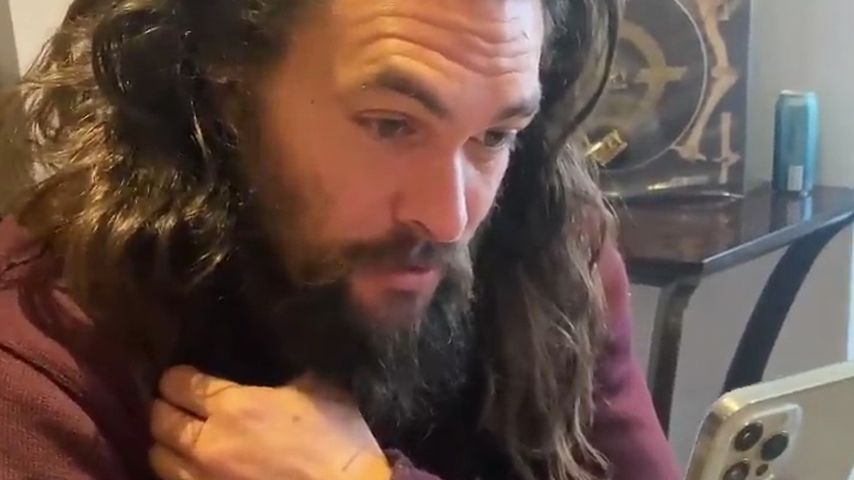 Jason Momoa bei seinem Videotelefonat mit Danny Sheehan im November 2020