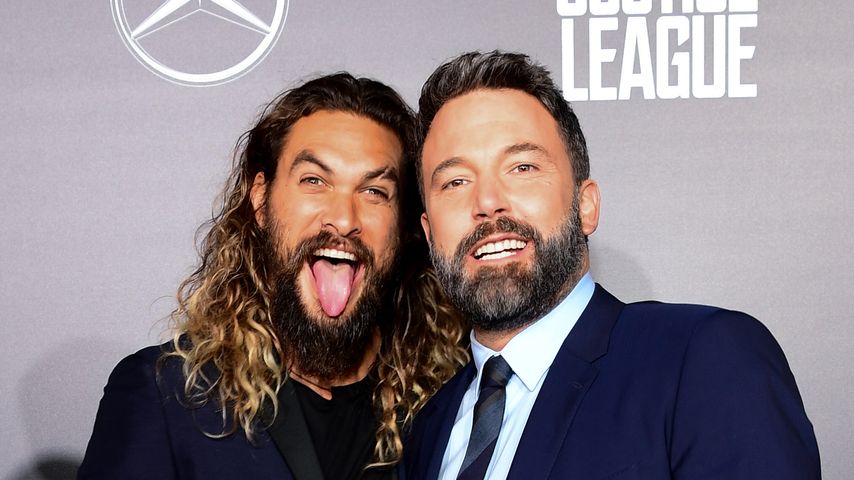 Jason Momoa und Ben Affleck auf der Filmpremiere von "Justice League" 2017