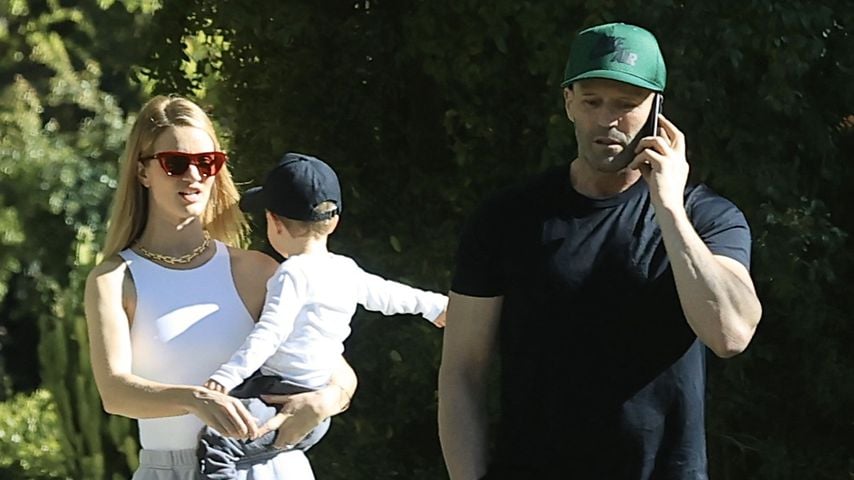 Jason Statham mit seiner Frau Rosie und seinem Sohn Jack