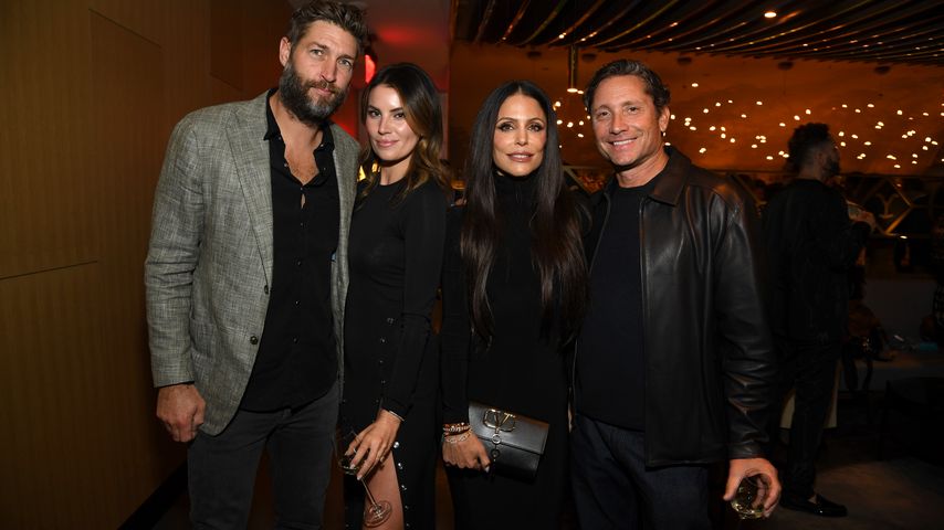Jay Cutler, Samantha Robertson, Bethenny Frankel und Tom Villante bei einer Premiere, 2024
