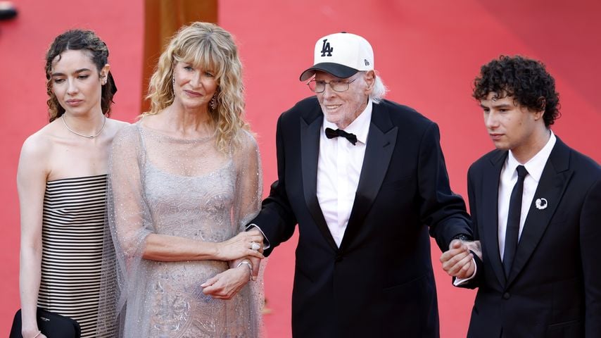 Jaya Harper, Laura Dern, Bruce Dern und Ellery Walker Harper in Cannes