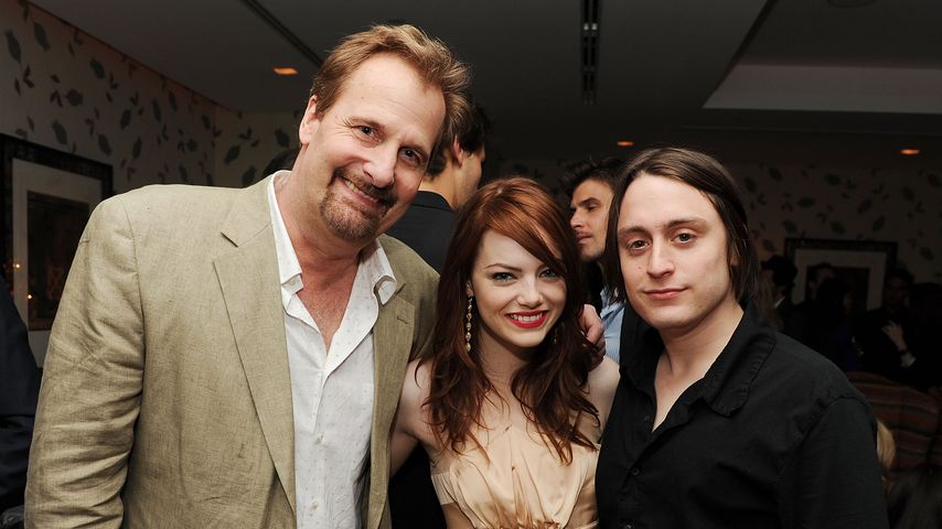 Jeff Daniels, Emma Stone und Kieran Culkin, 2010