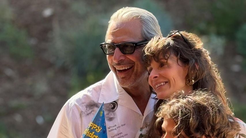 Jeff Goldblum mit Ehefrau Emilie und den Söhnen River und Charlie