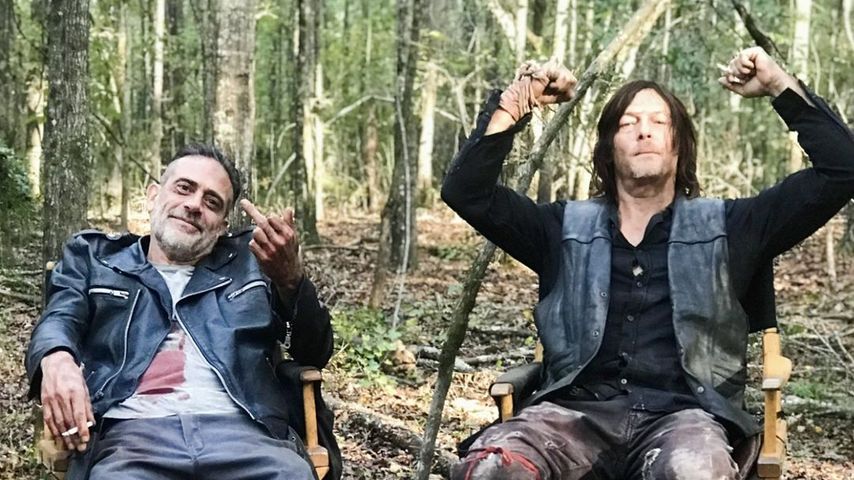 Jeffrey Dean Morgan und Norman Reedus am "The Walking Dead"-Set