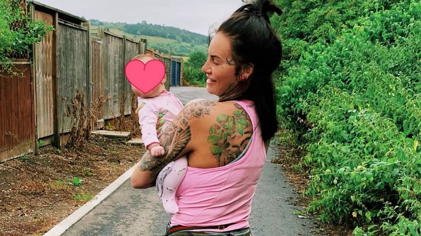 Jemma Lucy mit ihrer Tochter, Juli 2019