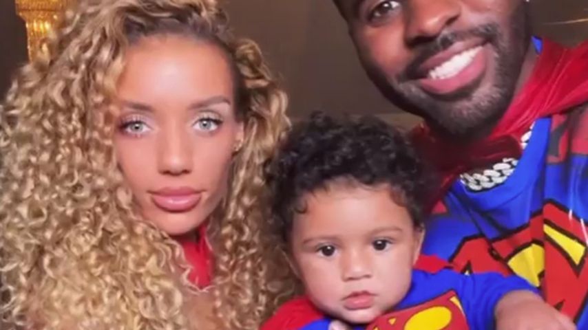 Jena Frumes und Jason Derulo mit ihrem Sohn, Halloween 2021