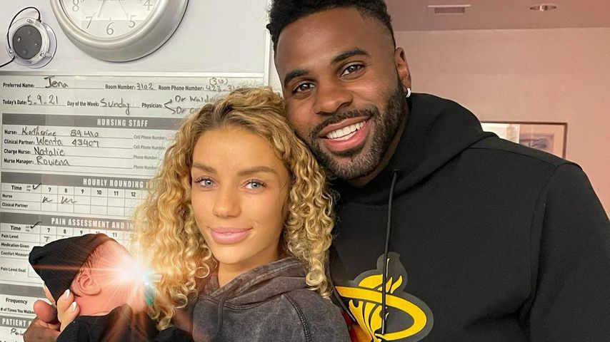 Jena Frumes und Jason Derulo mit ihrem Sohn