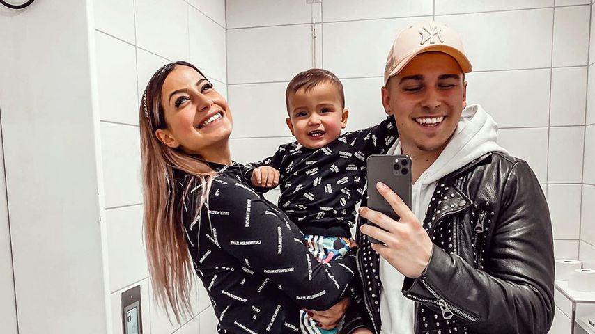Jenefer Riili mit Sohn Milan und Freund Matthias Höhn