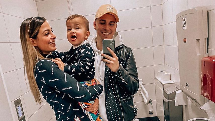 Jenefer Riili mit Sohn Milan und Matthias Höhn
