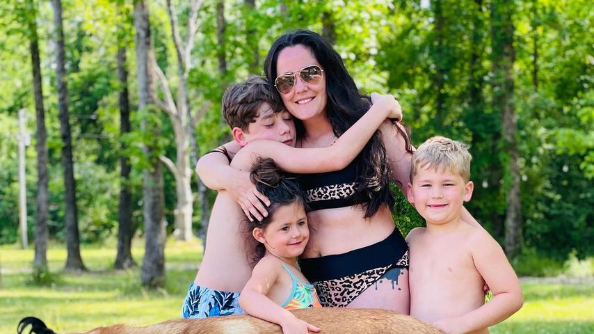 Jenelle Evans und ihre Kinder Ensley, Jace und Kaiser