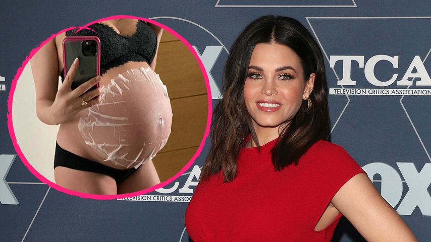 XXL-Kugel: Jenna Dewan pflegt ihren Babybauch mit Maske