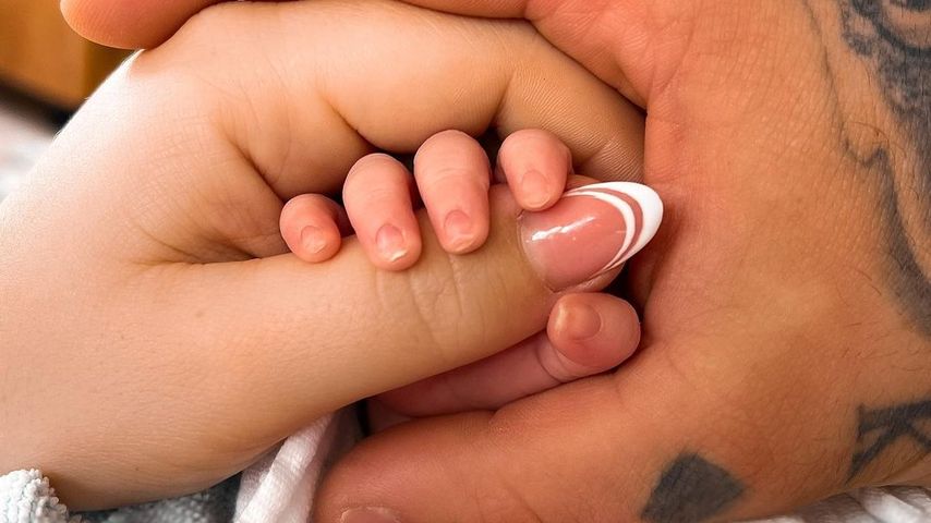 Jennifer Frankhauser, Steffen König und ihr Baby Damian Andreas