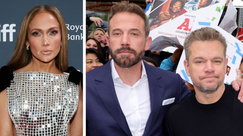 Collage: Jennifer Lopez, Ben Affleck und Matt Damon