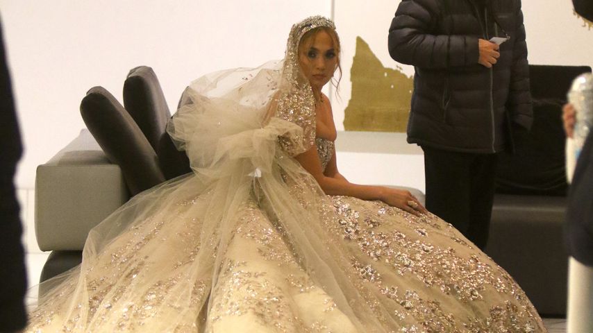 Jennifer Lopez in New York City am Filmset von "Marry Me"